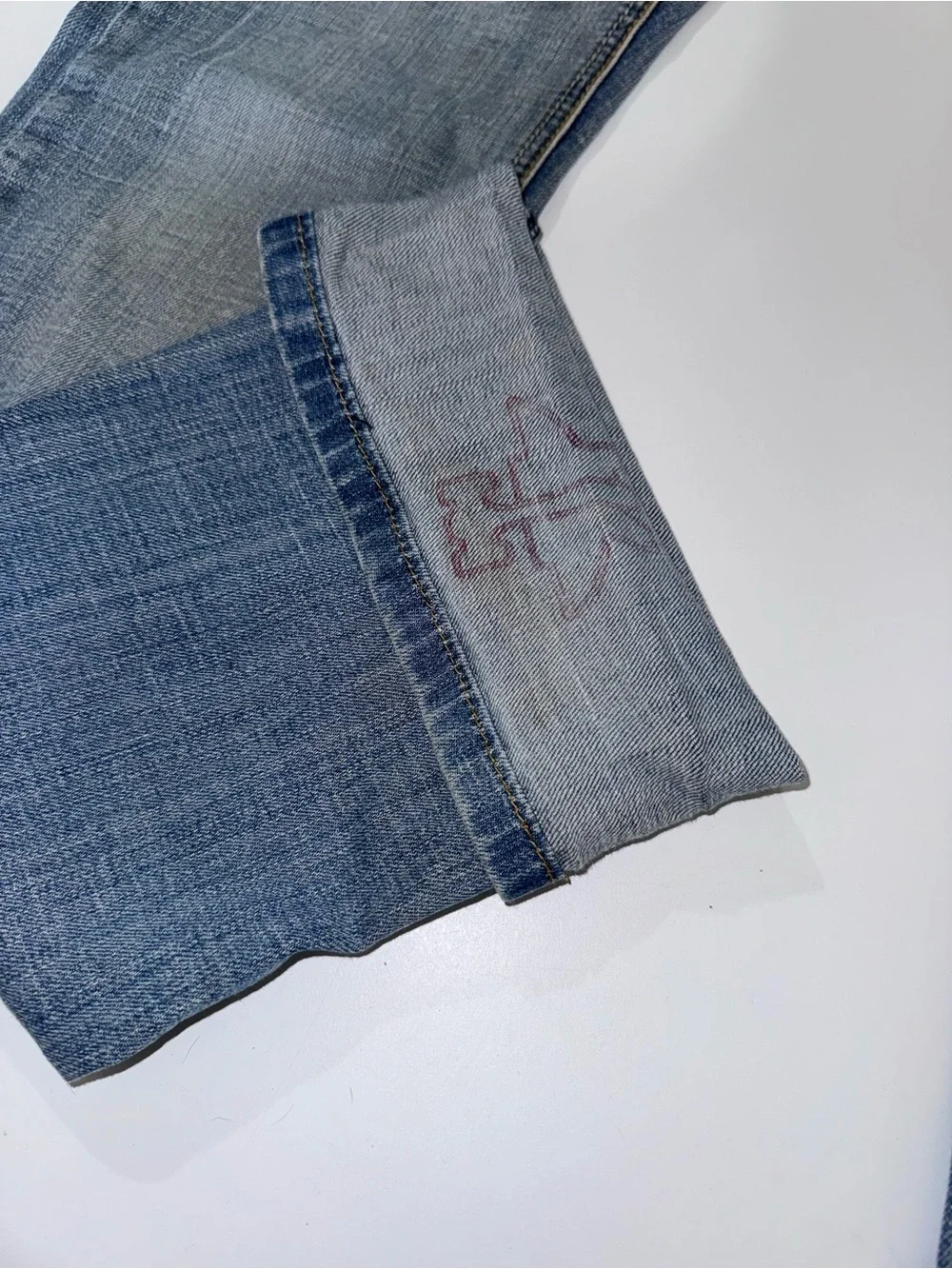 Tin Haul Women’s Boot Cut Washed‎ Blue Jeans size 29/XL